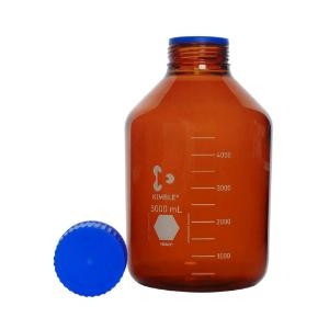 KIMBLE? GLS 80  Bottle, Media 3.3 Borosilicate, WM, amber, w/ screw cap & pour ring (PP) 10000ml (1cs)