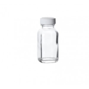 2oz Clear French Square Assembled w/28-400 PTFE Lined Cap (240/cs)