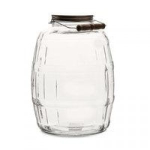 2-1/2 Gallon Glass Barrel Jar w/120-400 Metal Cap (Each)