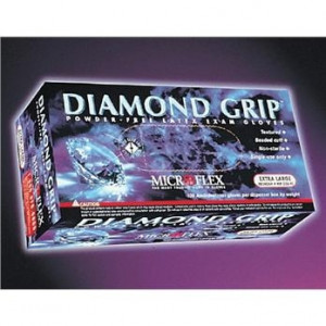 MicroFlex DIAMOND GRIP Gloves, Extra Large, 100/bx (10bx/cs)