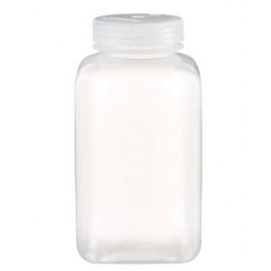 Nalgene™ Large Square Wide-Mouth HDPE Bottle with Closure