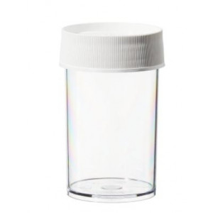 250mL Wide Mouth Polycarbonate Straight Sided Jar, 70mm PP Screw Thread Closure (24/cs)