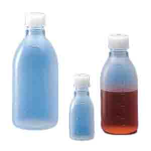 Bottle with Screwcap, Narrow Mouth, PP, Graduated, 250mL, 50/Unit