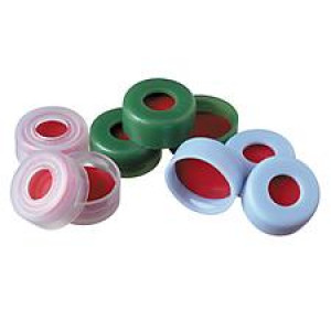 11mm Green Snap-It Seals with Red PTFE/white silicone/Red PTFE (100/pk) septa