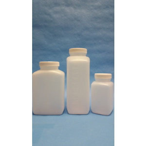 500mL Natural HDPE Oblong Bottle Assembled w/53-400 F-217 Lined Cap, Certified (150/cs)
